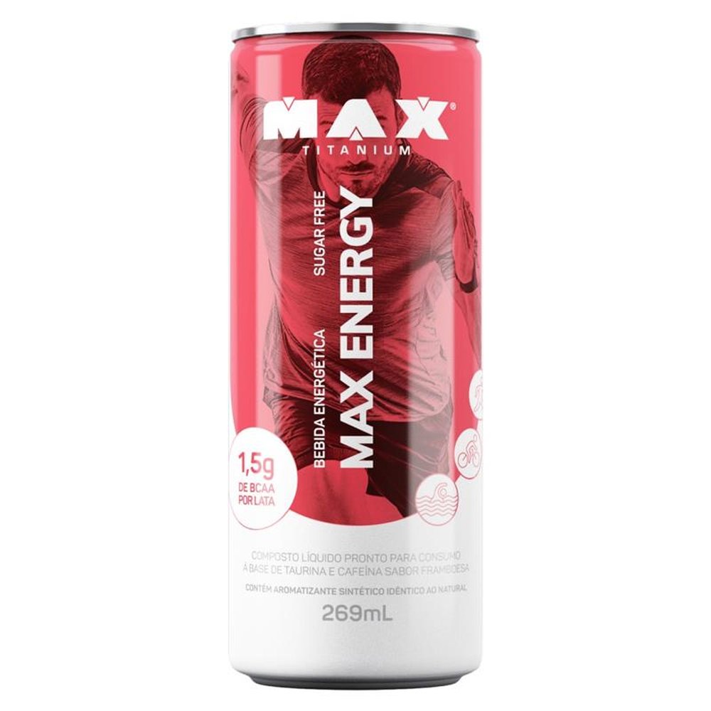 Max Energy 269ml Fardo 6 Latas Framboesa Max Titanium