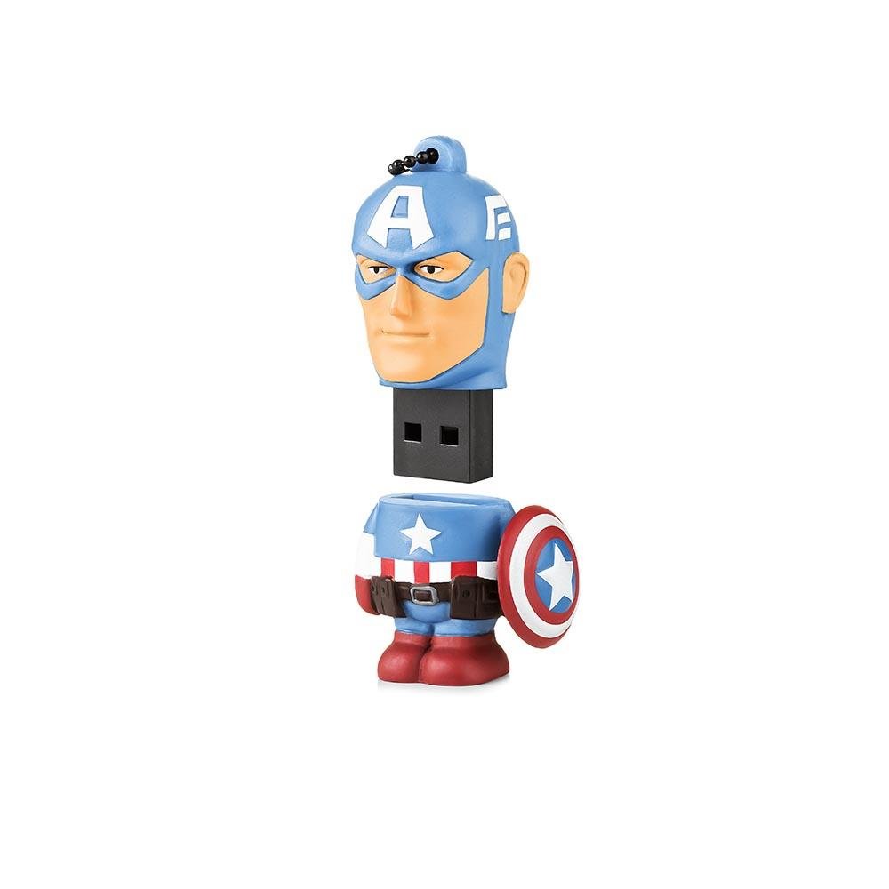Pen Drive Marvel Vingadores Capitão América 8GB USB Leitura 10MB/s e Gravação 3MB/s Multilaser - PD080