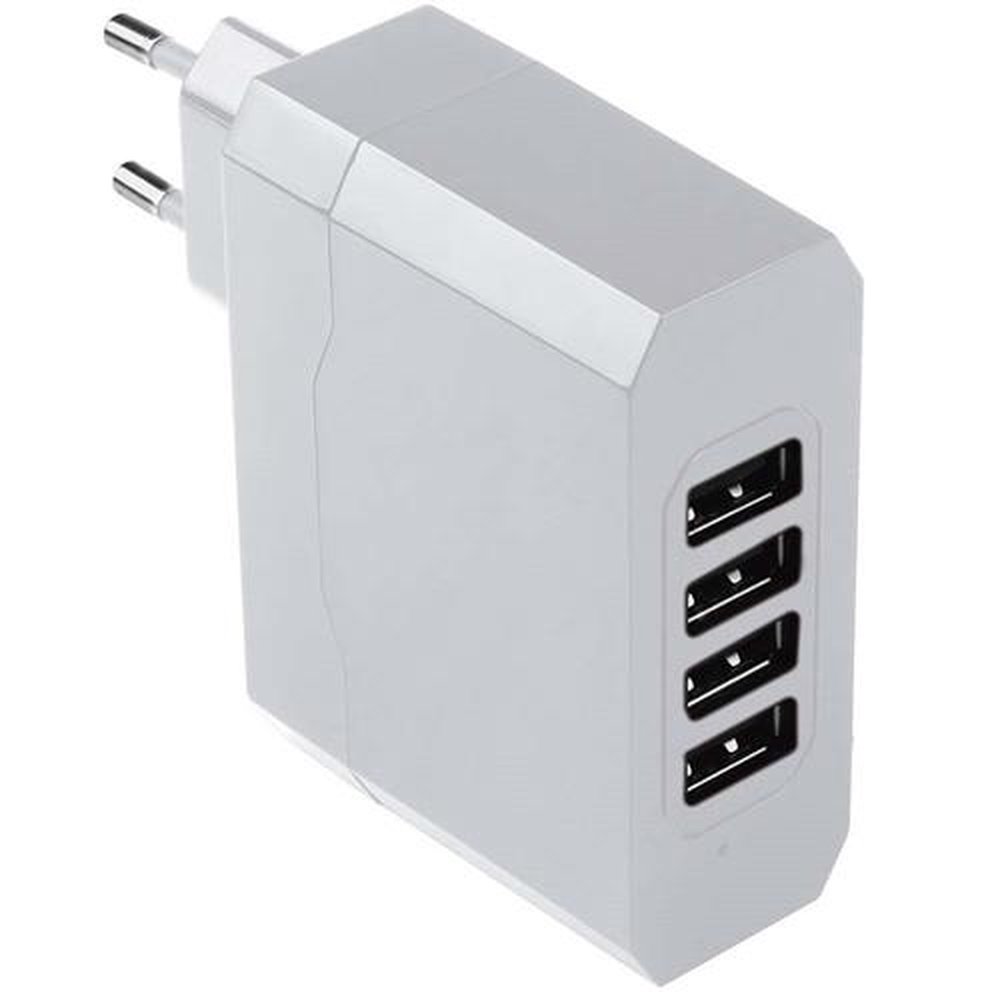 Carregador De Parede Multilaser Com 4 Saídas Usb/ Bivolt/ 4.8A - CB076