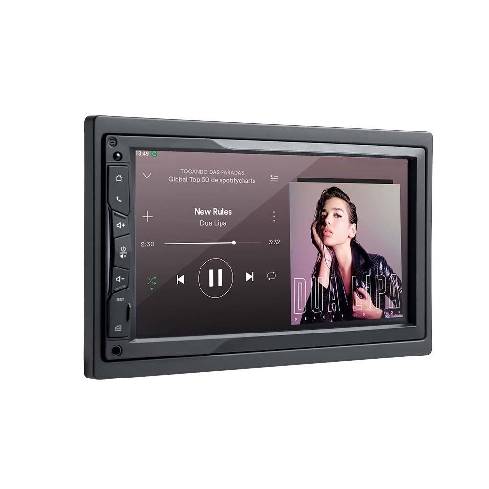 Central Multimídia Multilaser Evolve Link TV GPS Tela 7 Pol Capacitiva GPS Mp5 Mirror Link iOS Android 4x50W Bluetooth + FM + AM + Entrada