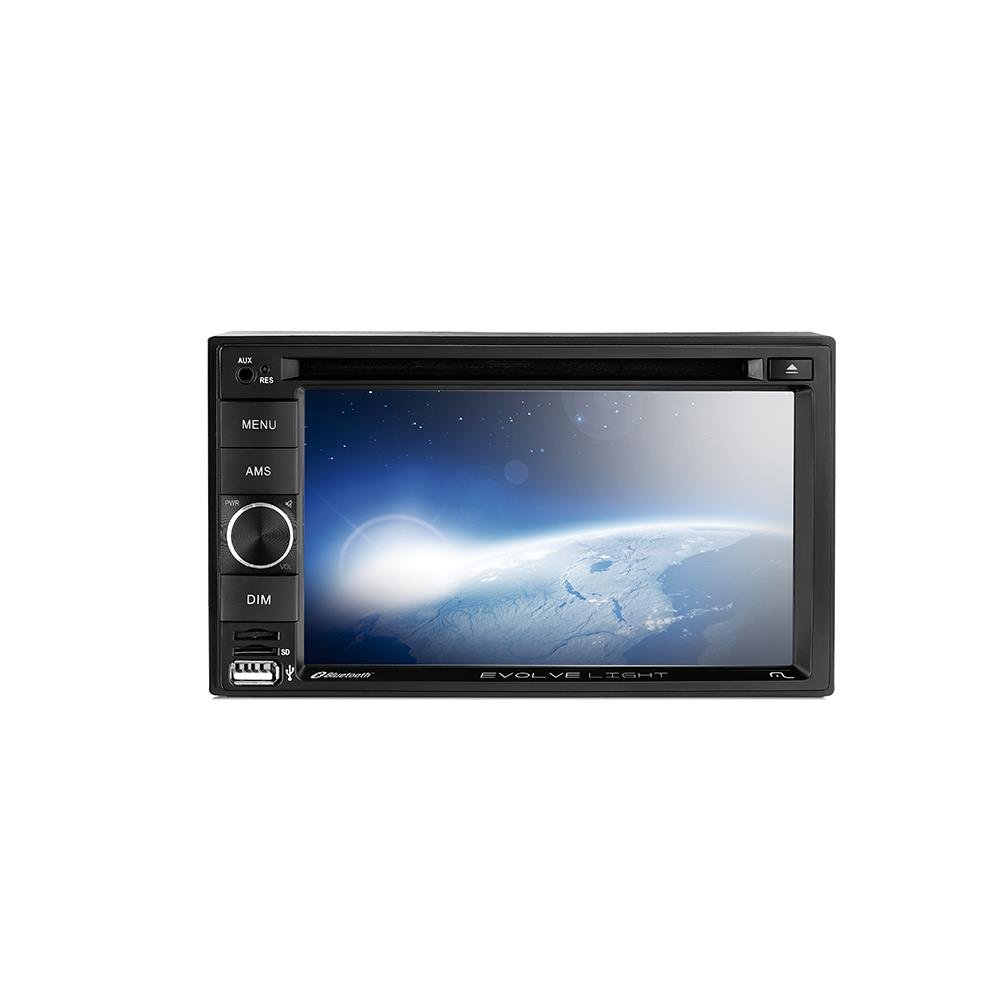 Central Multimídia Multilaser Evolve Light 6,2 Pol. 2 Din DVD Mirror Link 4x50w Bluetooth + Rádio FM AM + Entrada microSD + USB + AUX - P33