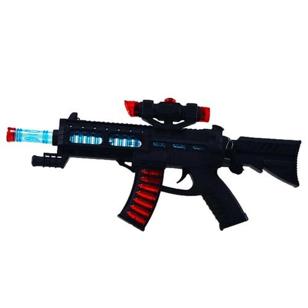 Arma Rifle Com Som Luz E Vibração.