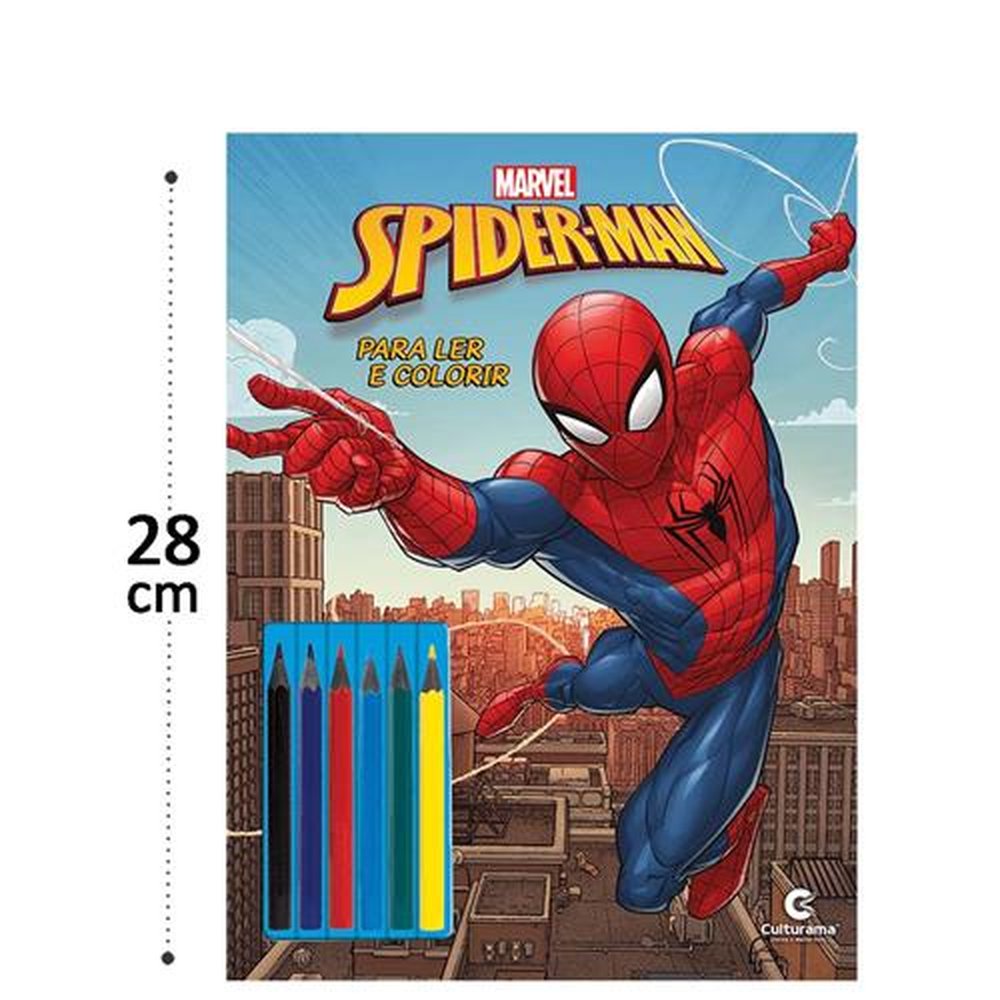 Livro Para Colorir Historia Das Spiderman Com Lapi