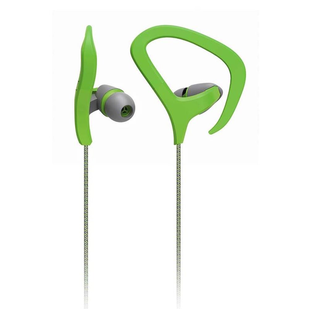 Fone de Ouvido Auricular Fitness com Microfone e Gancho de Silicone Verde Multilaser - PH165