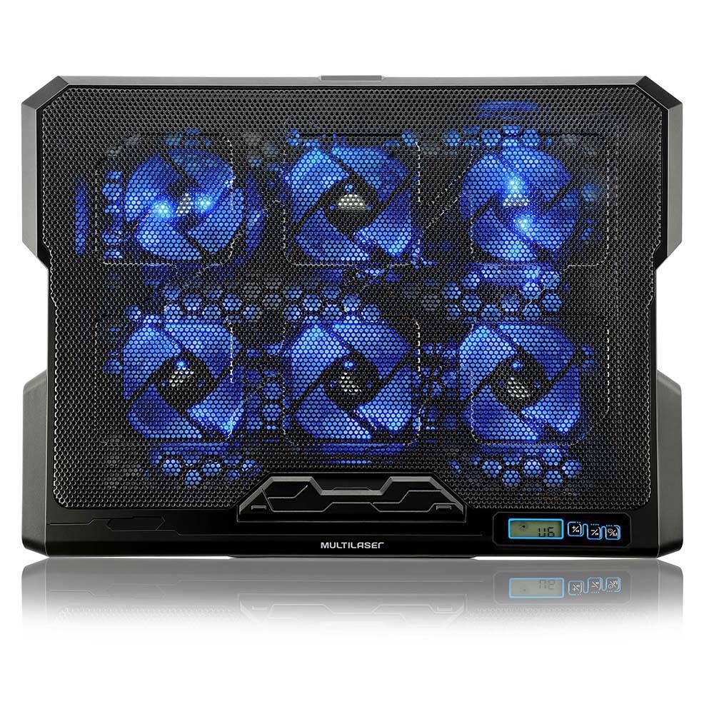 Base para Notebook Multi 6 Fans Led Azul Hexa Cooler - AC282.
