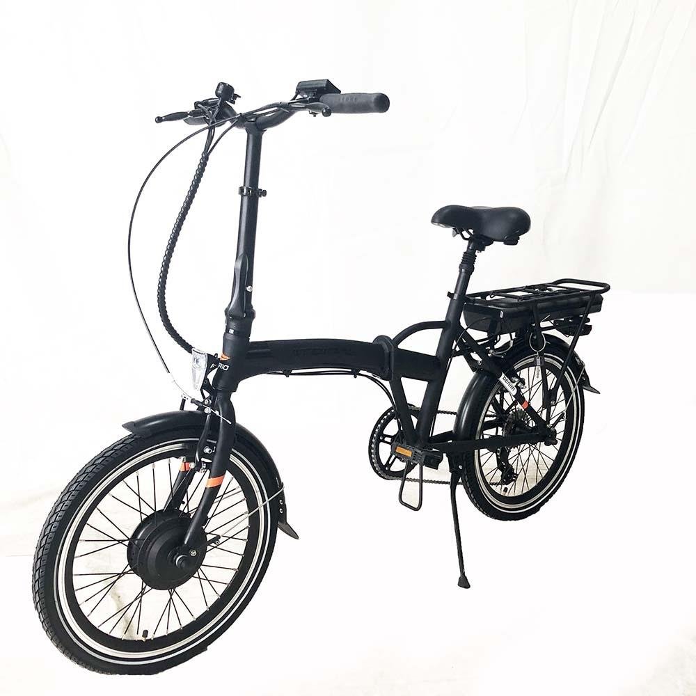 Bicicleta elétrica Berlim Aro 20 Dobrável Pedal assistido Componentes Shimano Bateria LG Corrente KMC Potência 250W Cubo Joytech Quadro Alu