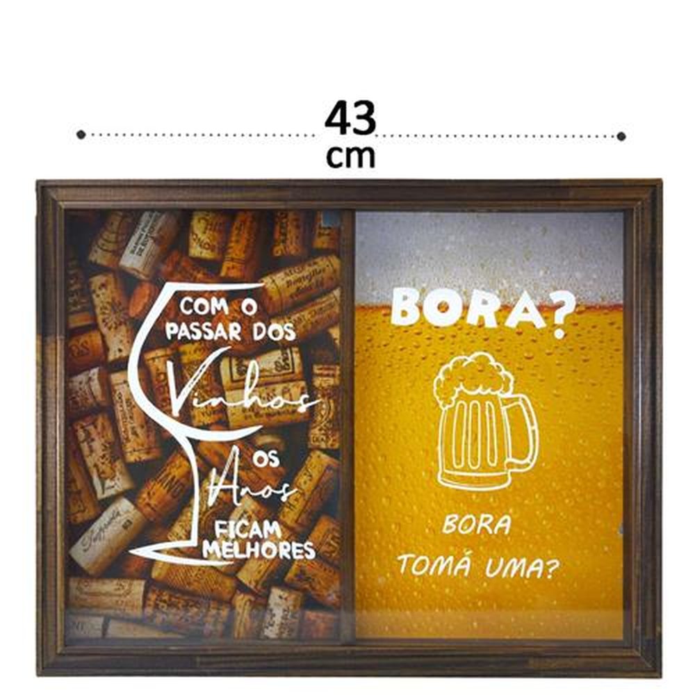 Porta Rolha Com Tampa 33X43Cm Dizeres Sortidos