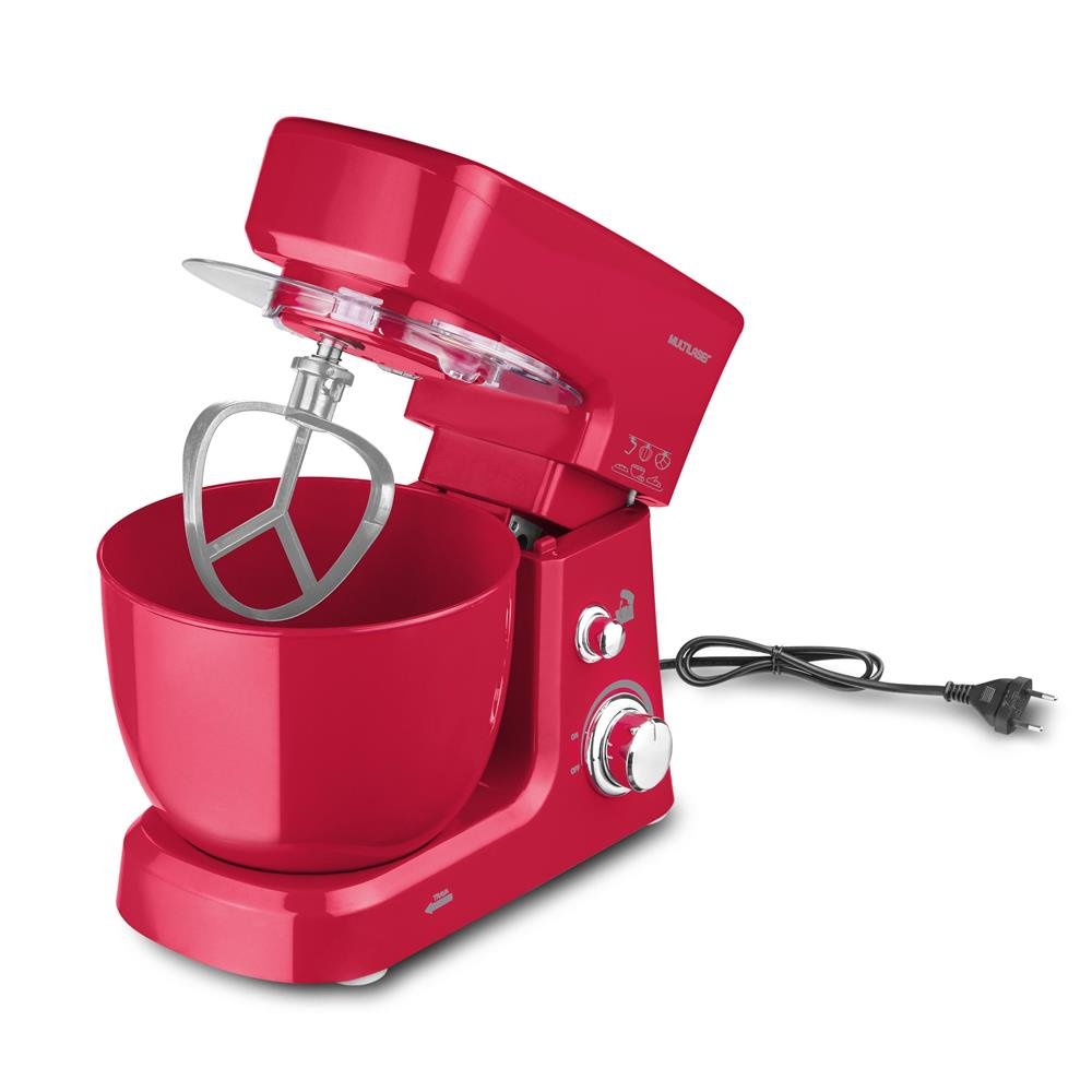 Batedeira Planetária Multilaser 3,5L 220V-500W Vermelha
