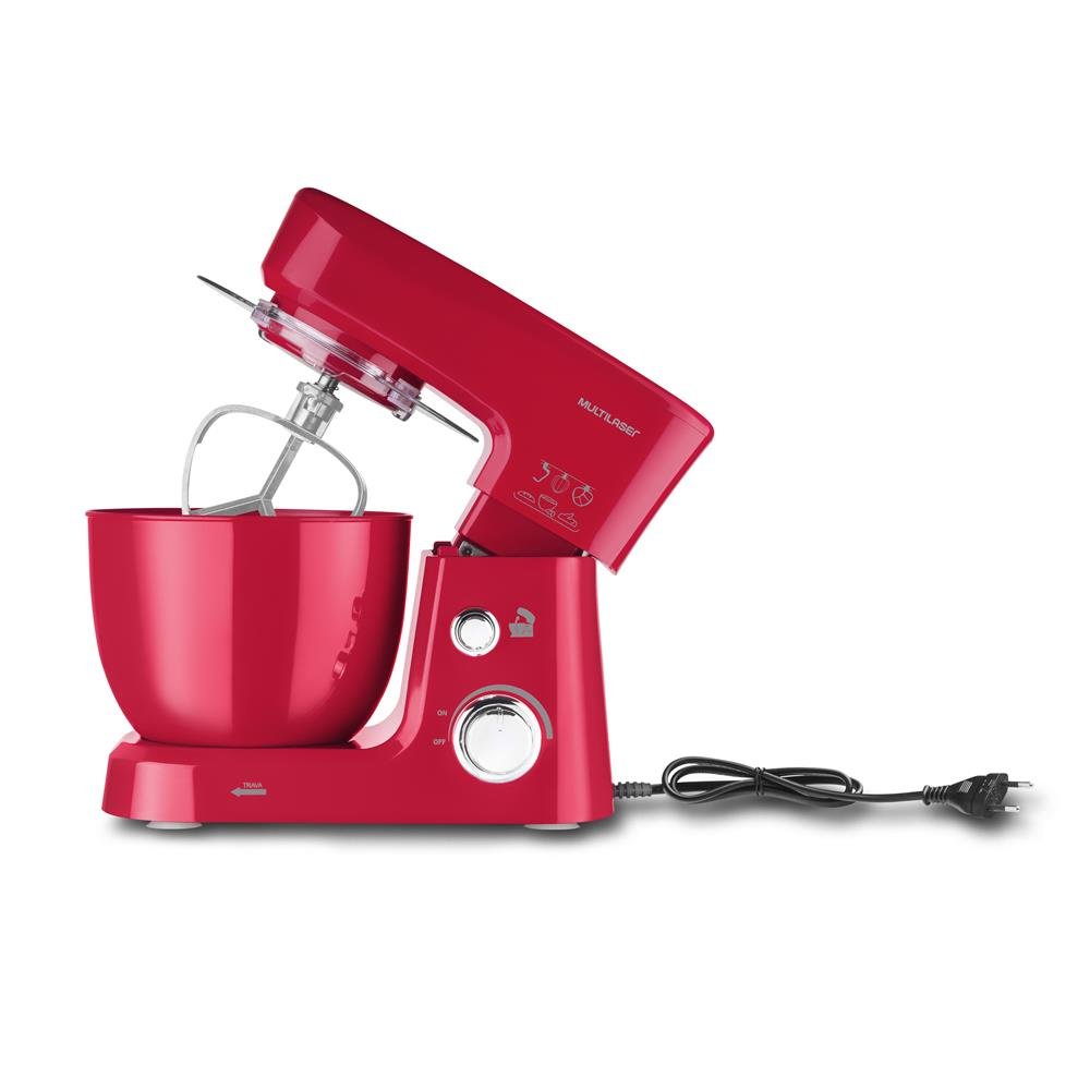 Batedeira Planetária Multilaser 3,5L 220V-500W Vermelha