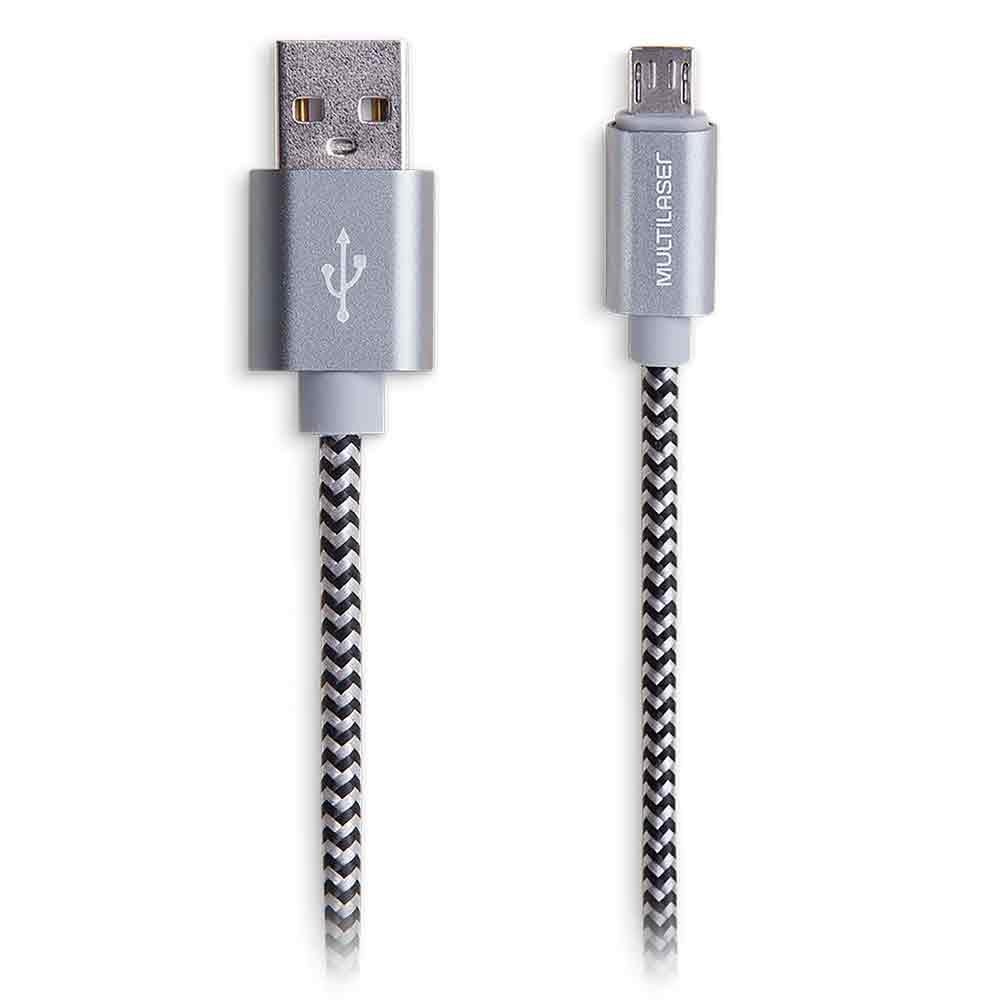 Cabo Micro 1,5M Usb Multilaser Cinza - Wi341