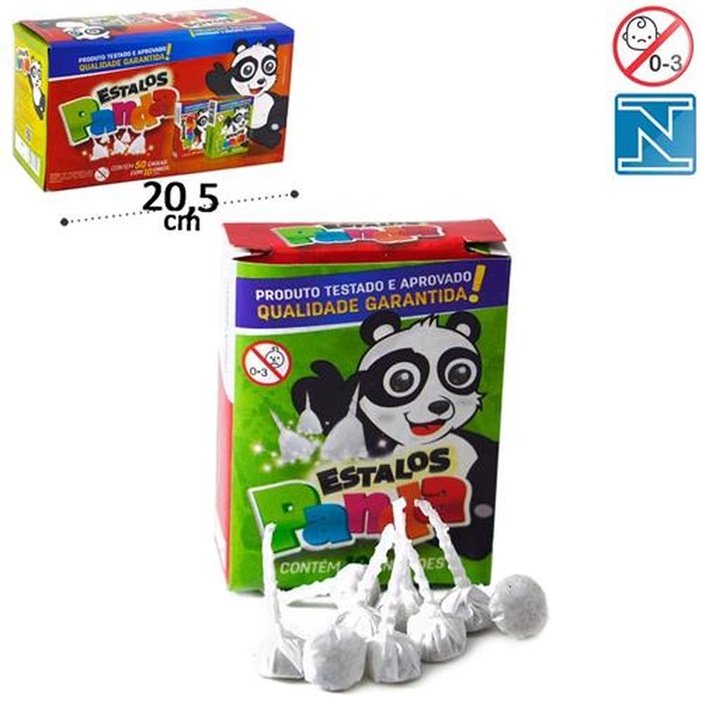 Biribinha Estalos 50 Peças Panda
