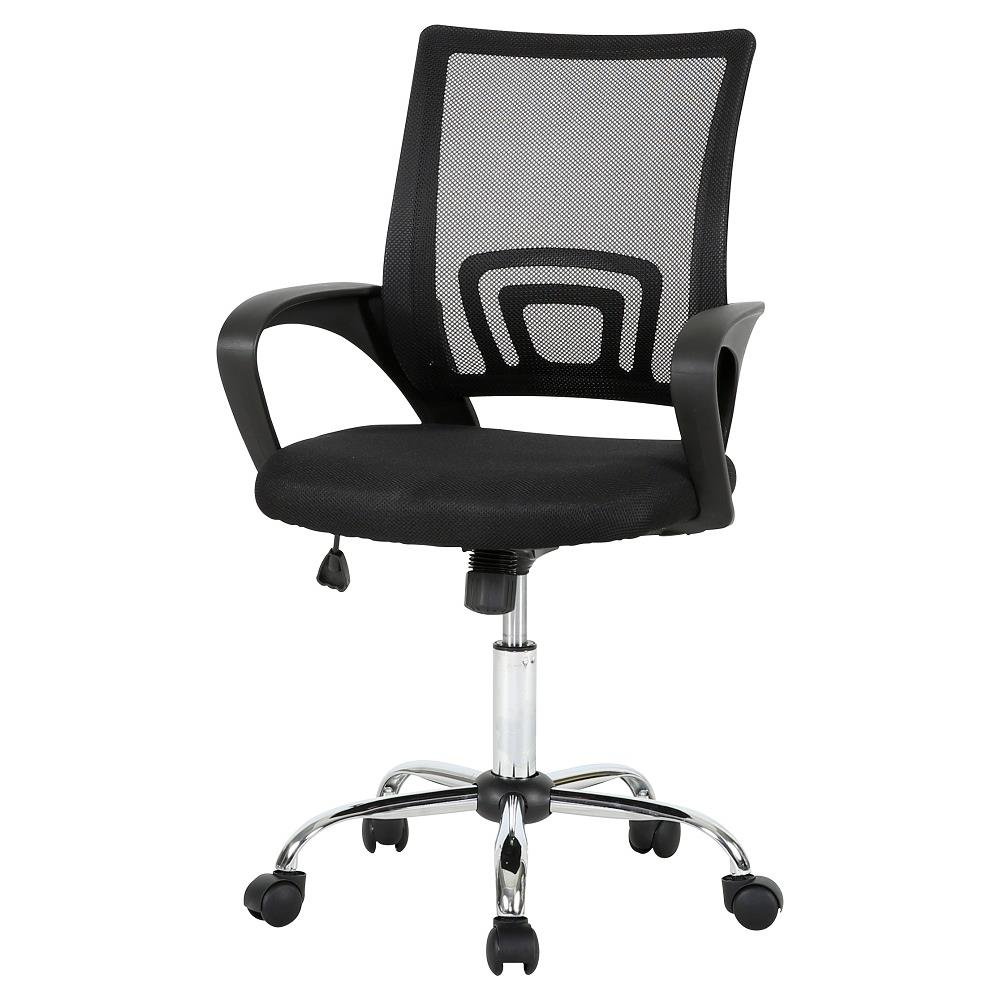 Cadeira De Escritório Multilaser Executive Cromada Preta Ga197