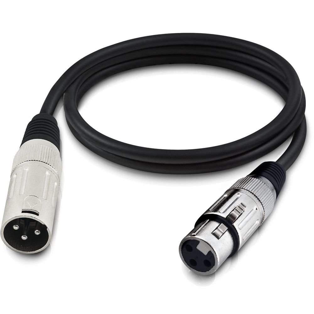 Cabo para Microfone XLR Fêmea X XLR Macho 5 metros Linha Player Preto Hayonik