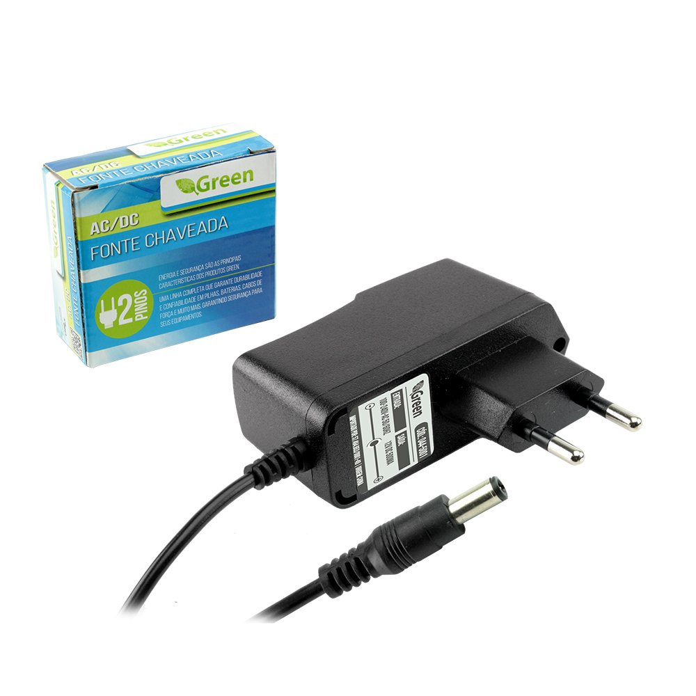 Fonte Chaveada 12V 500ma - Plug 5,5mm X 2,1mm