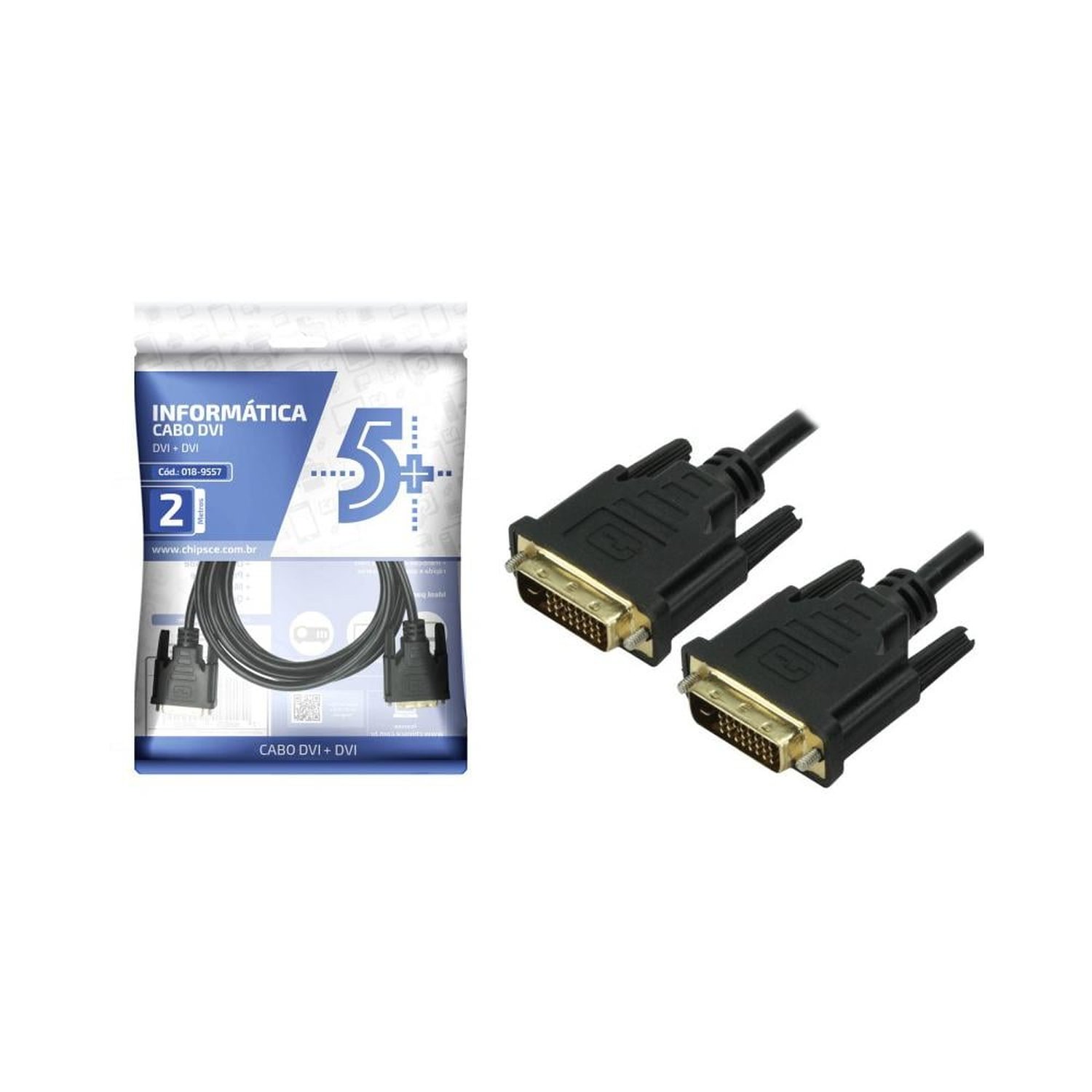 Cabo Dvi 24+1 X Dvi 24+1 2mts Preto 5+ - 018-9557