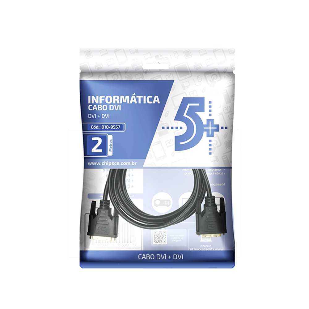 Cabo Dvi 24+1 X Dvi 24+1 2mts Preto 5+ - 018-9557
