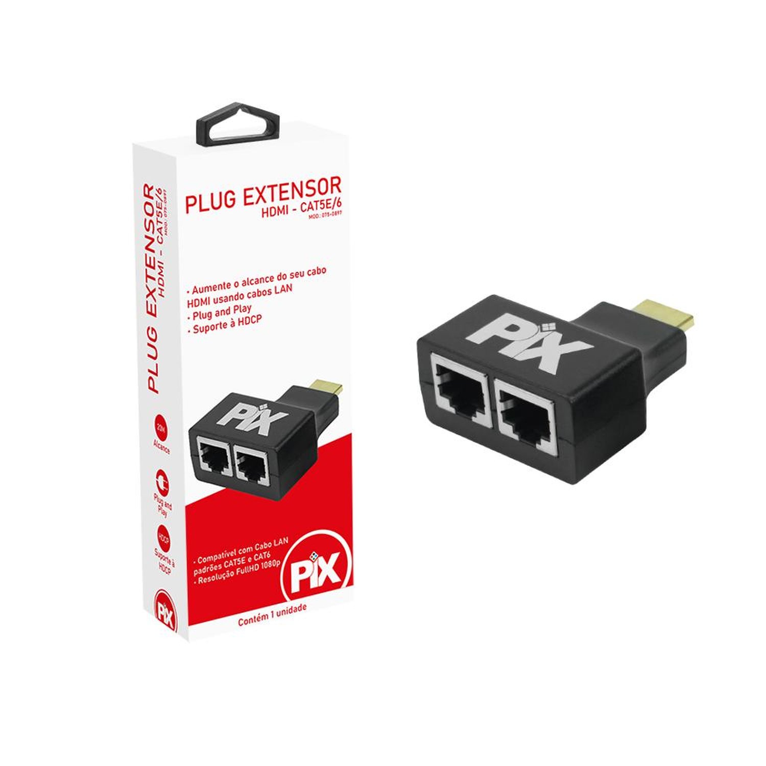Cat6 Plug Chipsce Extensor Hdmi Cat5e Cat6 20m