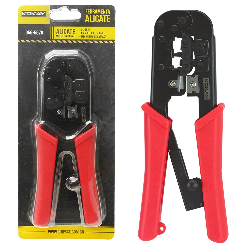 Alicate P/ Crimpar Rj11/ Rj12 / Rj45 - Sc568R - Com Catraca