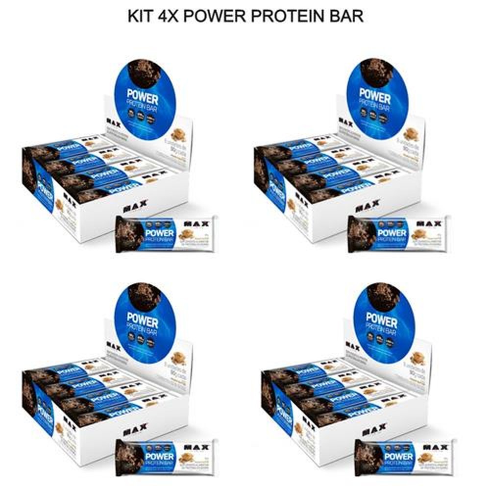 Kit 04 Power Protein Bar Peanut Butter 8 und de 90g Max Titanium