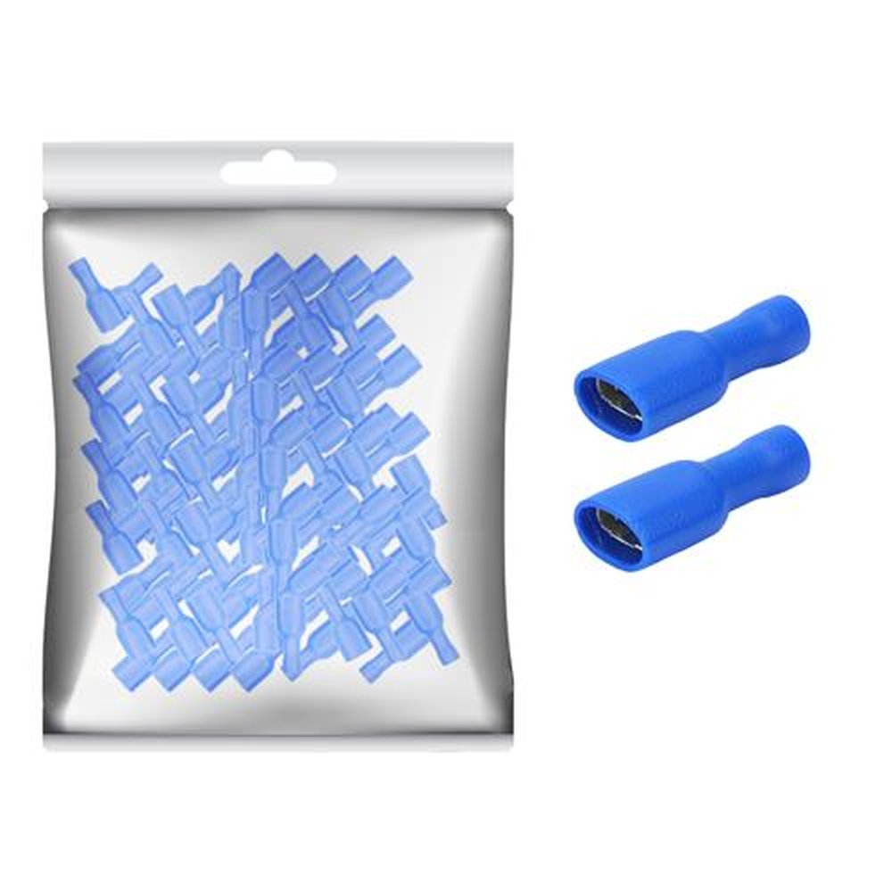 Terminal Femea Isolado Fdfd2.5mm - 100 PCs