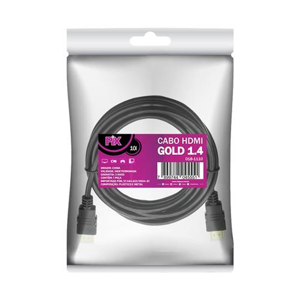 CABO HDMI GOLD 1.4 - 1080P ULTRAHD 15P 10M
