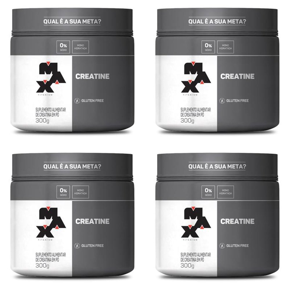 Kit 04 Creatina 300g Max Titanium (4 und de 300g)