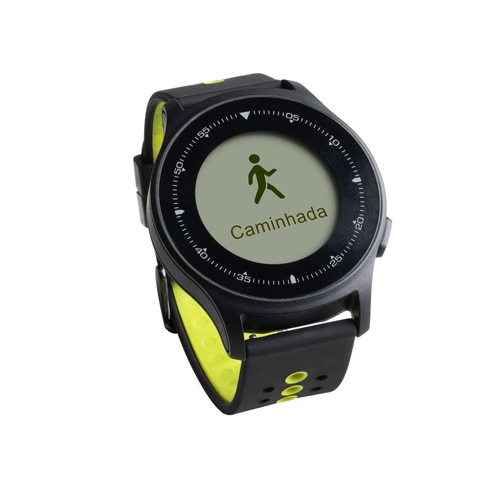 Smartwatch Atrio Relógio Chronus GPS Leitura de mensagem Touchscreen Bateria até 30 dias À prova d¿agua Monitor cardíaco APP exclusivo IOS/