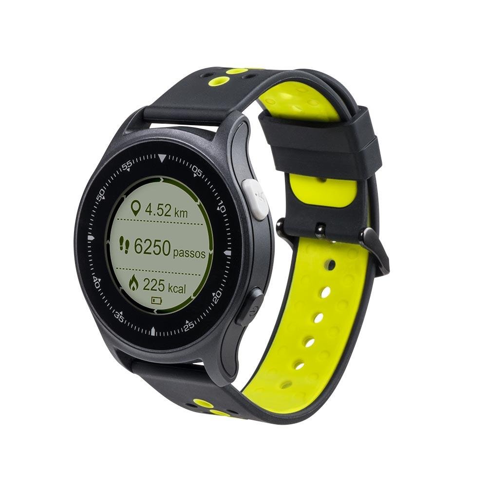 Smartwatch Atrio Relógio Chronus GPS Leitura de mensagem Touchscreen Bateria até 30 dias À prova d¿agua Monitor cardíaco APP exclusivo IOS/