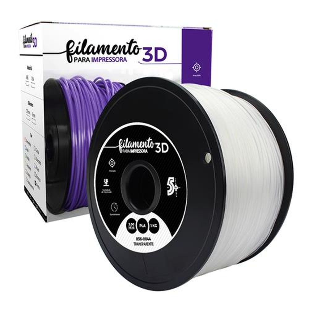 Filamento PLA Transparente - 3mm - 1KG