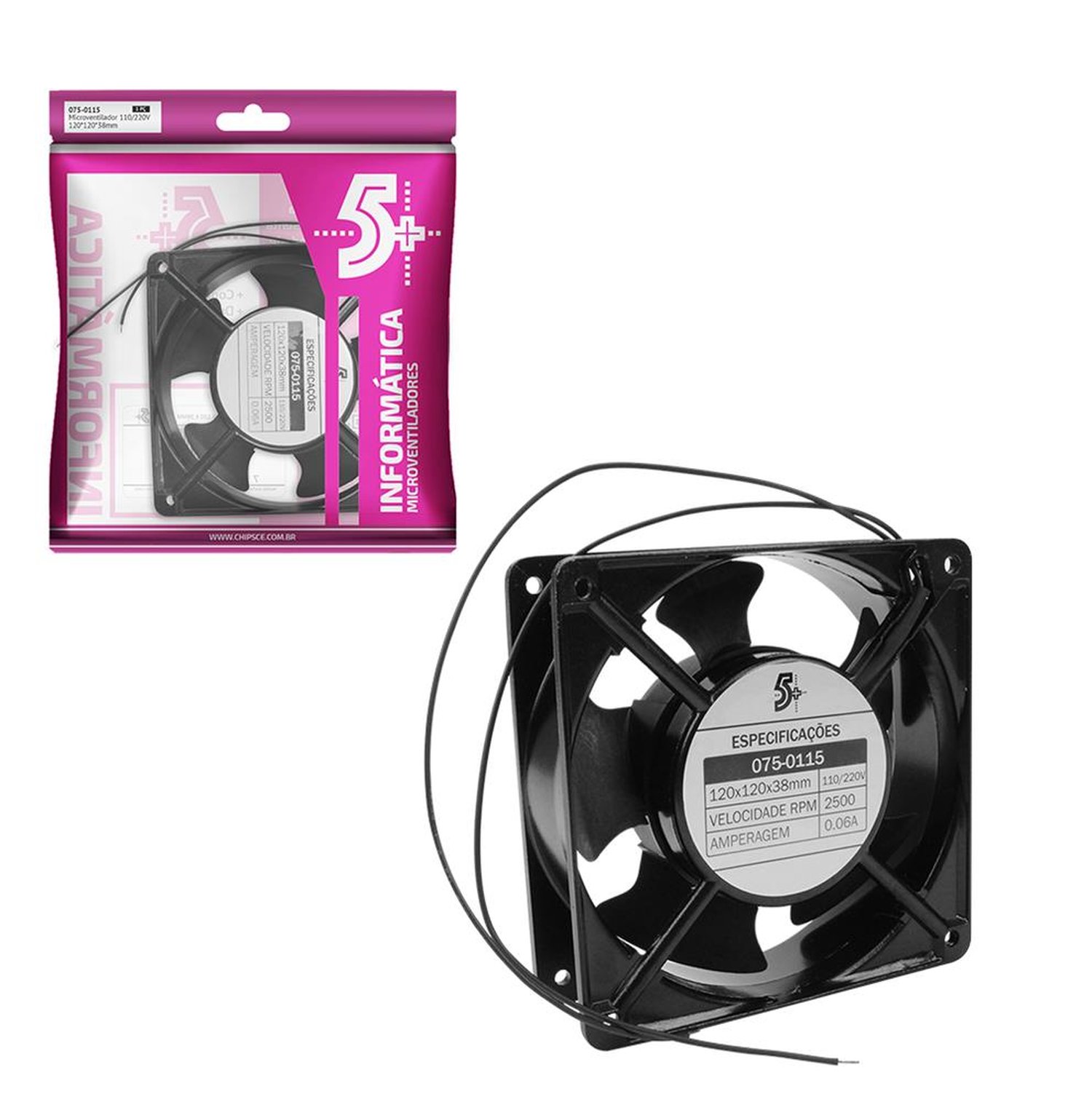 Microventilador 120 X 120 X 38 MM 110 / 220V