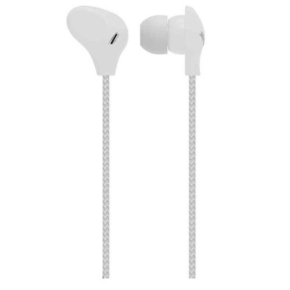 Fone De Ouvido Cabo De Nylon E Microfone Branco - PH199