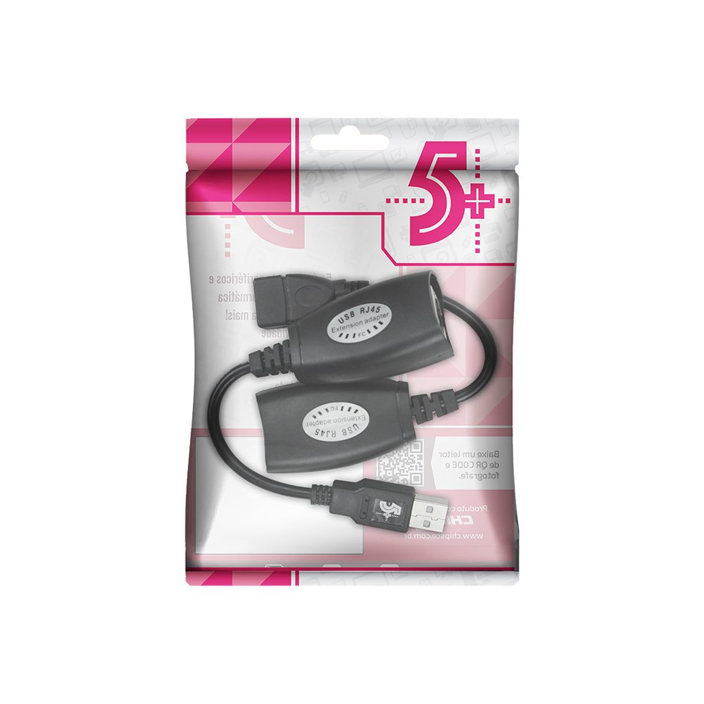 Cabo Adaptador Extensor USB Via Rj-45 50m