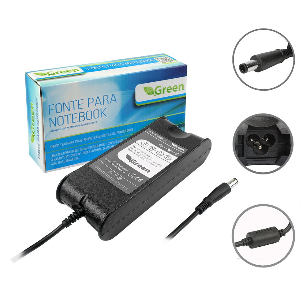 Fonte Notebook DELL 19,5V 4.62a Pino 7.4mm Bivolt