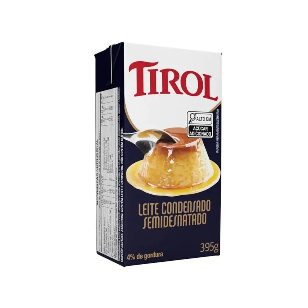 Leite Condensado Tirol Semidesnatado caixa 395g