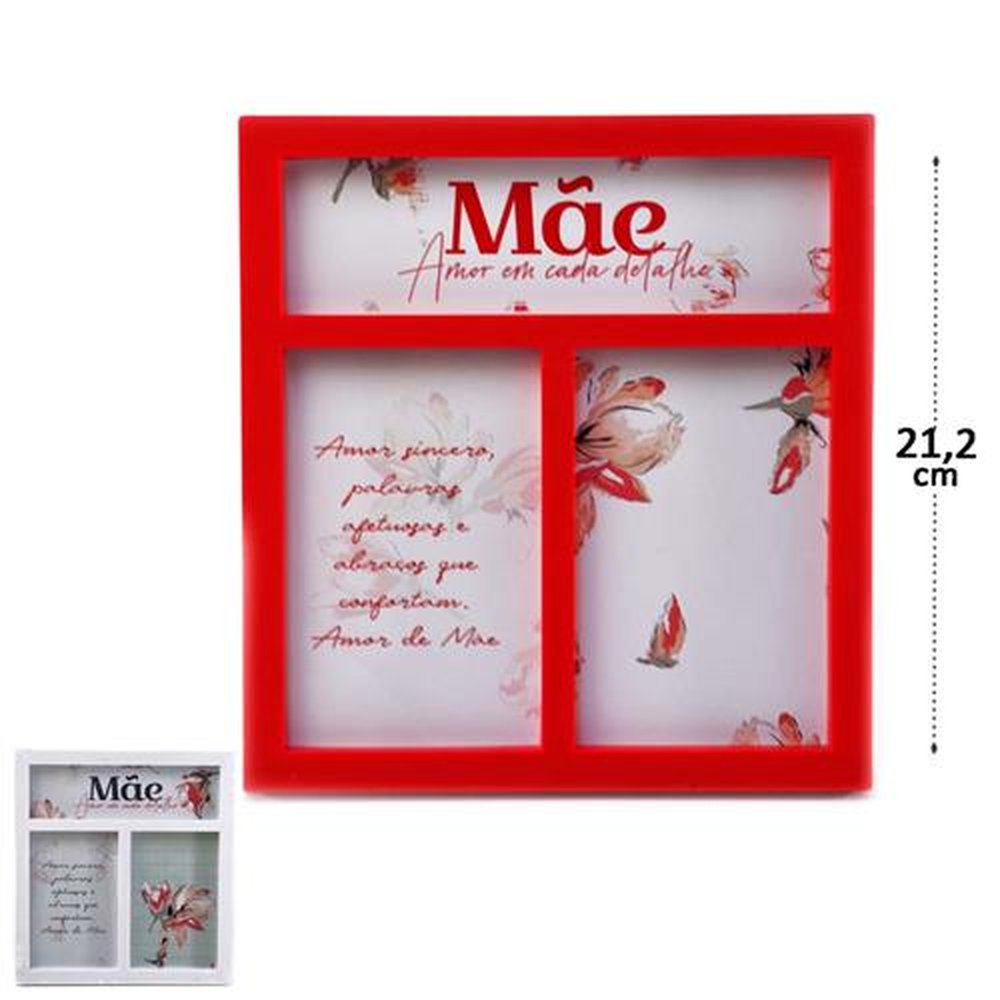 Porta Retrato De Plástico Frase Mãe