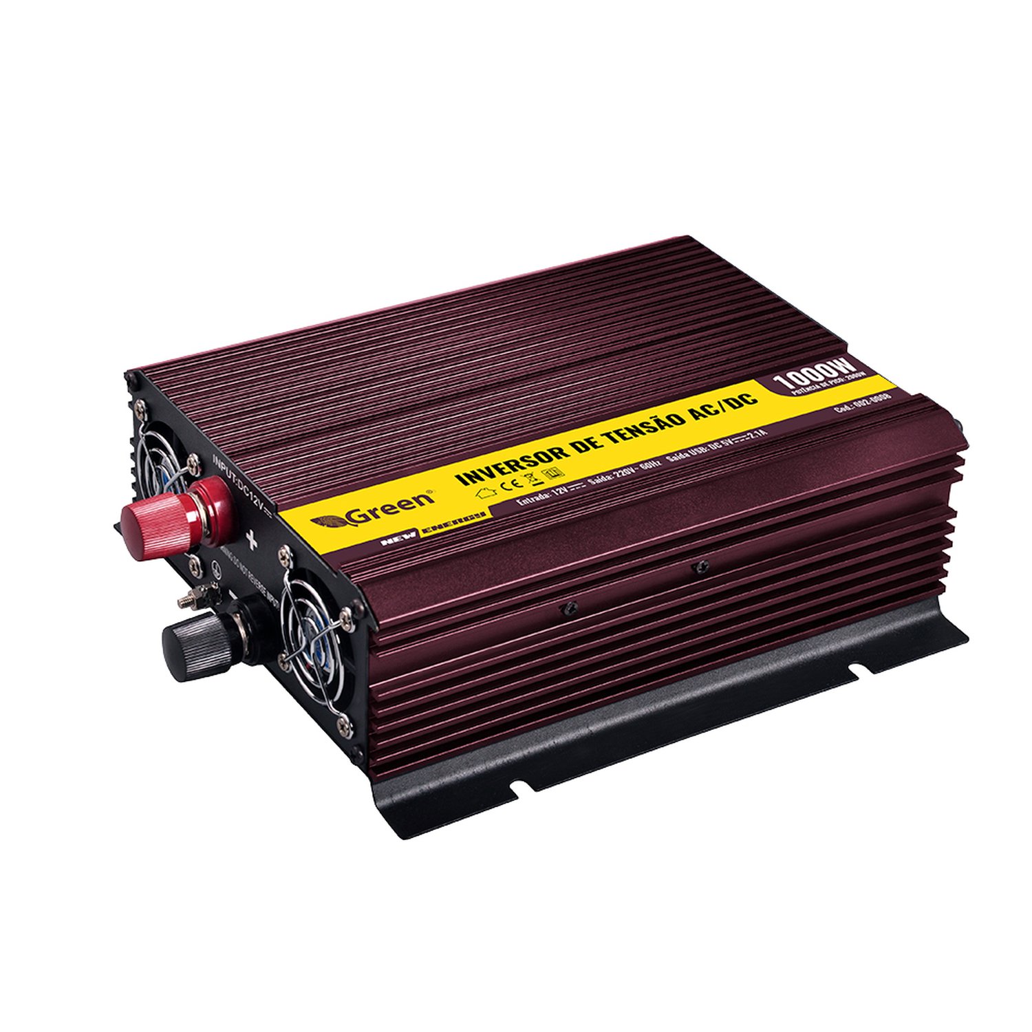 Inversor De Tensao 12V 1000w USB 5V 2.1a - 220v