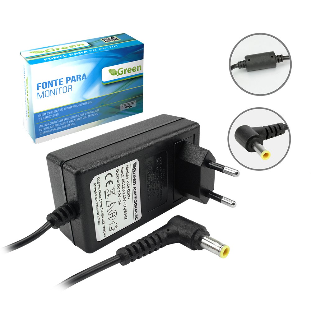 Fonte Monitor LG - 12V 3a
