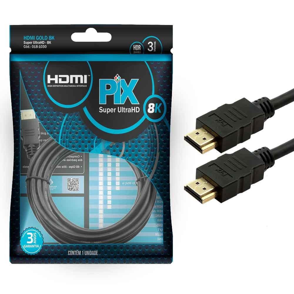 Cabo Hdmi 3,0 Mt 2.1 Gold 8k Hdr.