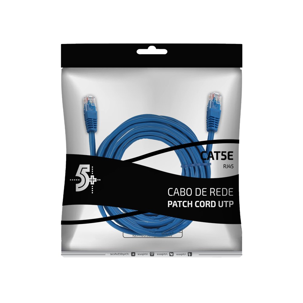 Cabo Patch Info - Patch Cord Cat5e Utp - 10m - Azul
