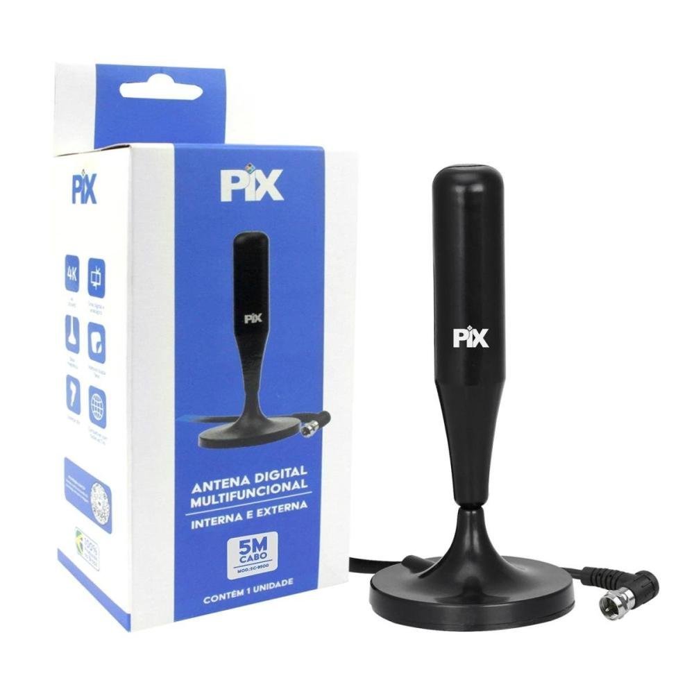 Antena Interna Hdtv 1,8m Pix