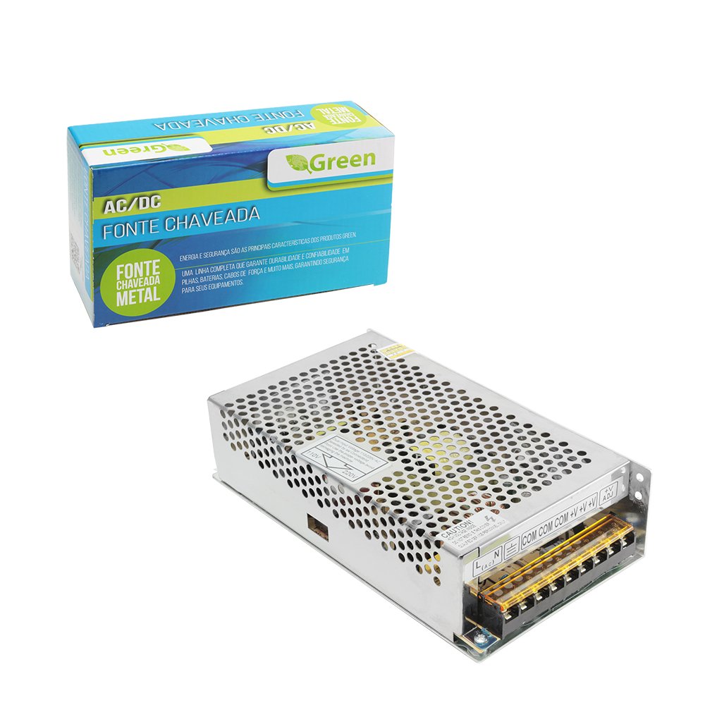 Fonte Chaveada 24v - 10A - 240w Bivolt - Gabinete Metálico