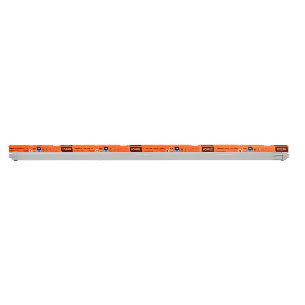 Lâmpada LED Foxlux Tubular T8 18W 1,20m 6500K Vidro