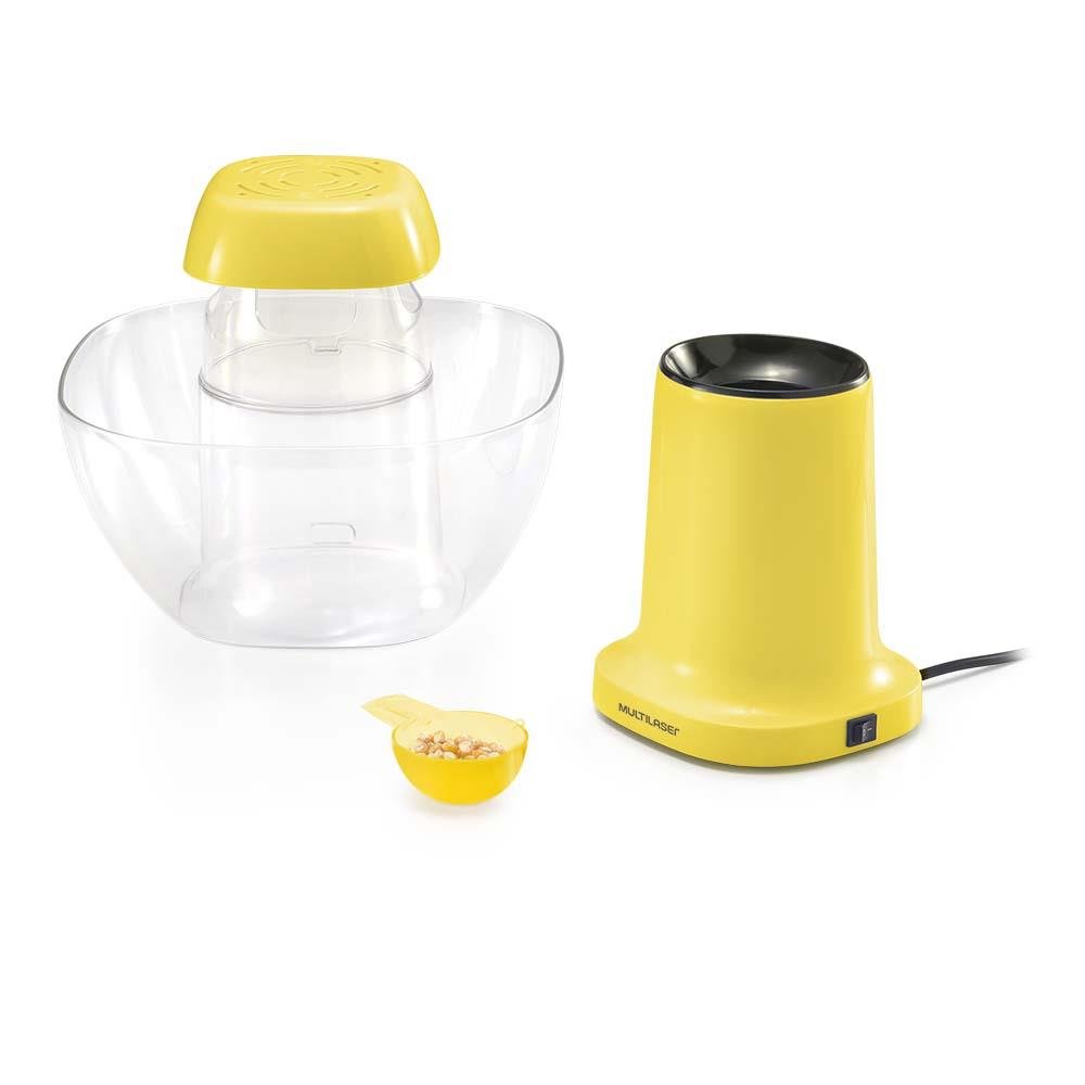 PIPOQUEIRA MULTILASER DE TIGELA REMOVIVEL SEM ÓLEO 220V-1200W + COPO DOSADOR - AMARELA - CE075