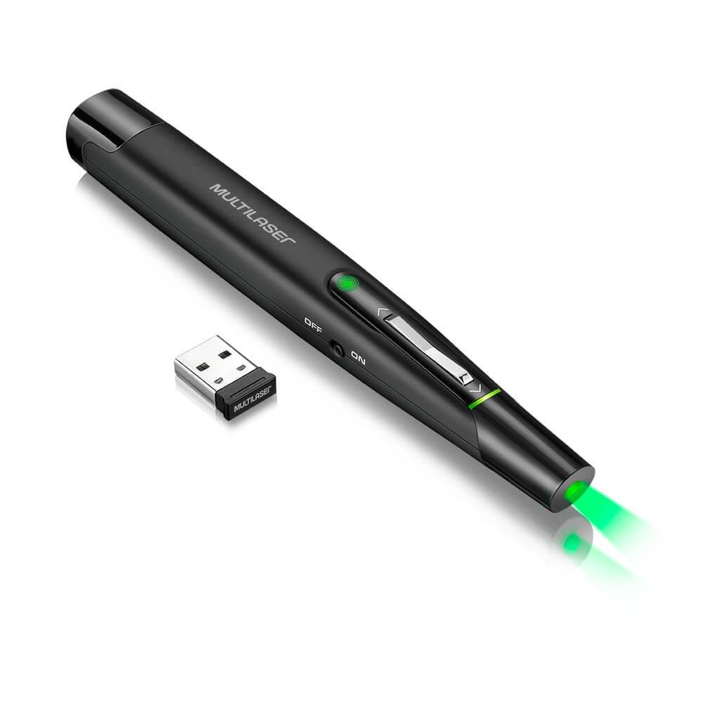 Presenter Laser Point 2.4Ghz Laser Verde Multilaser - AC278