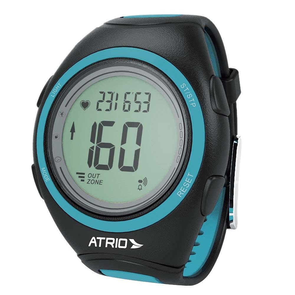 Monitor Cardíaco + Cinta Citius com Contador de Calorias Cronômetro Alarme Preto/Azul Atrio - ES050