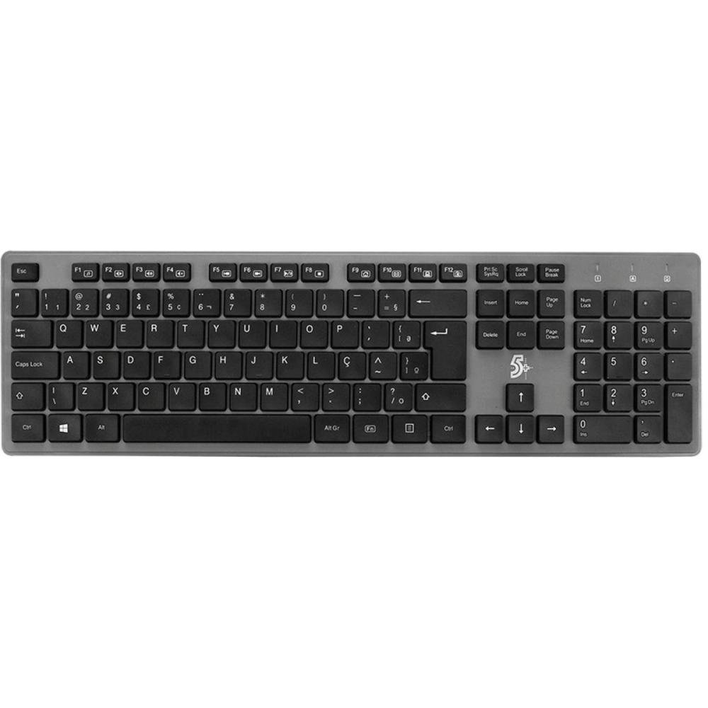Teclado Sem Fio 5+ Premium Preto Un.Venda: PC/1