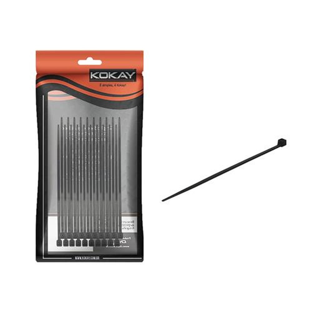 Abraçadeira 100mm X 3mm Preta - 20 Pçs