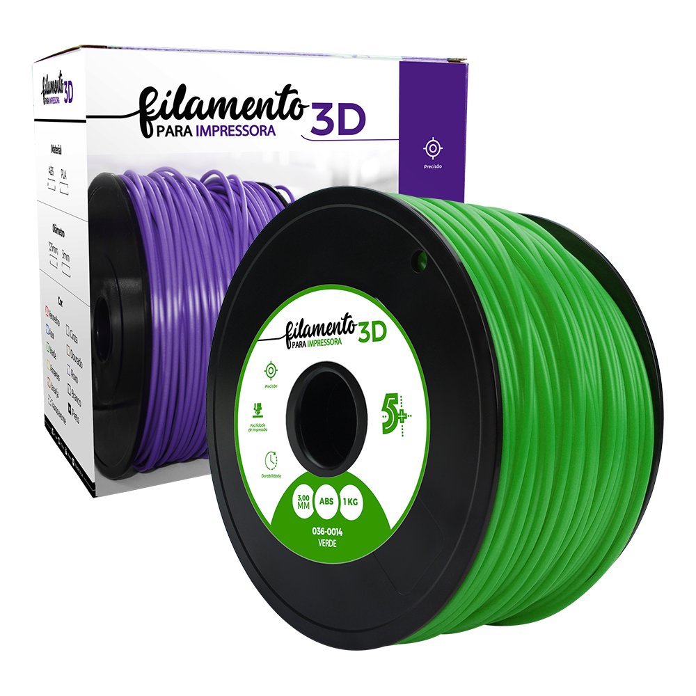 Filamento ABS Verde - 3mm - 1KG