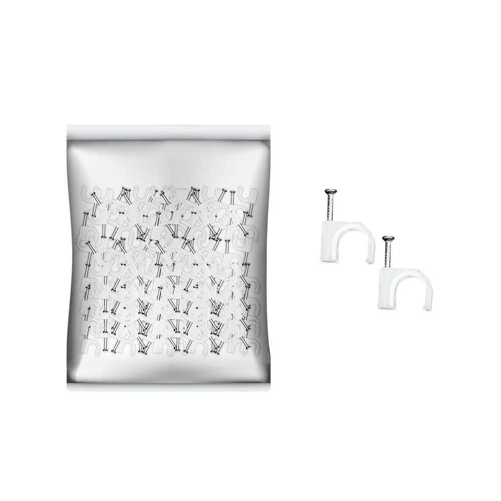 Fixa Fio R-9mm Branco - 100 PCs