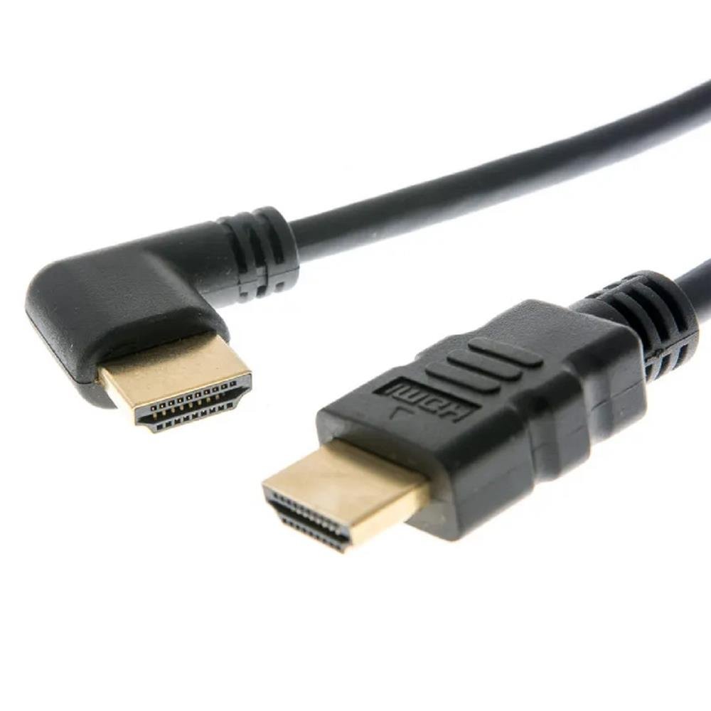 Cabo Hdmi 2.0 4K Pix 2 Metros 19 Pinos Plug 90° 018-3322